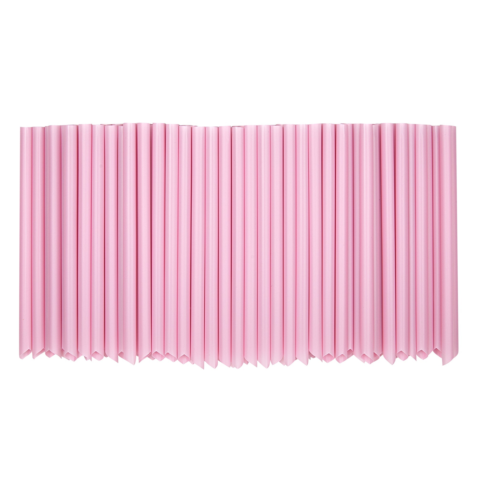 Basic Nature Pink PLA Plastic Extra Wide Boba Straw - Unwrapped, Compostable, Pointed - 9" - 1000 count box