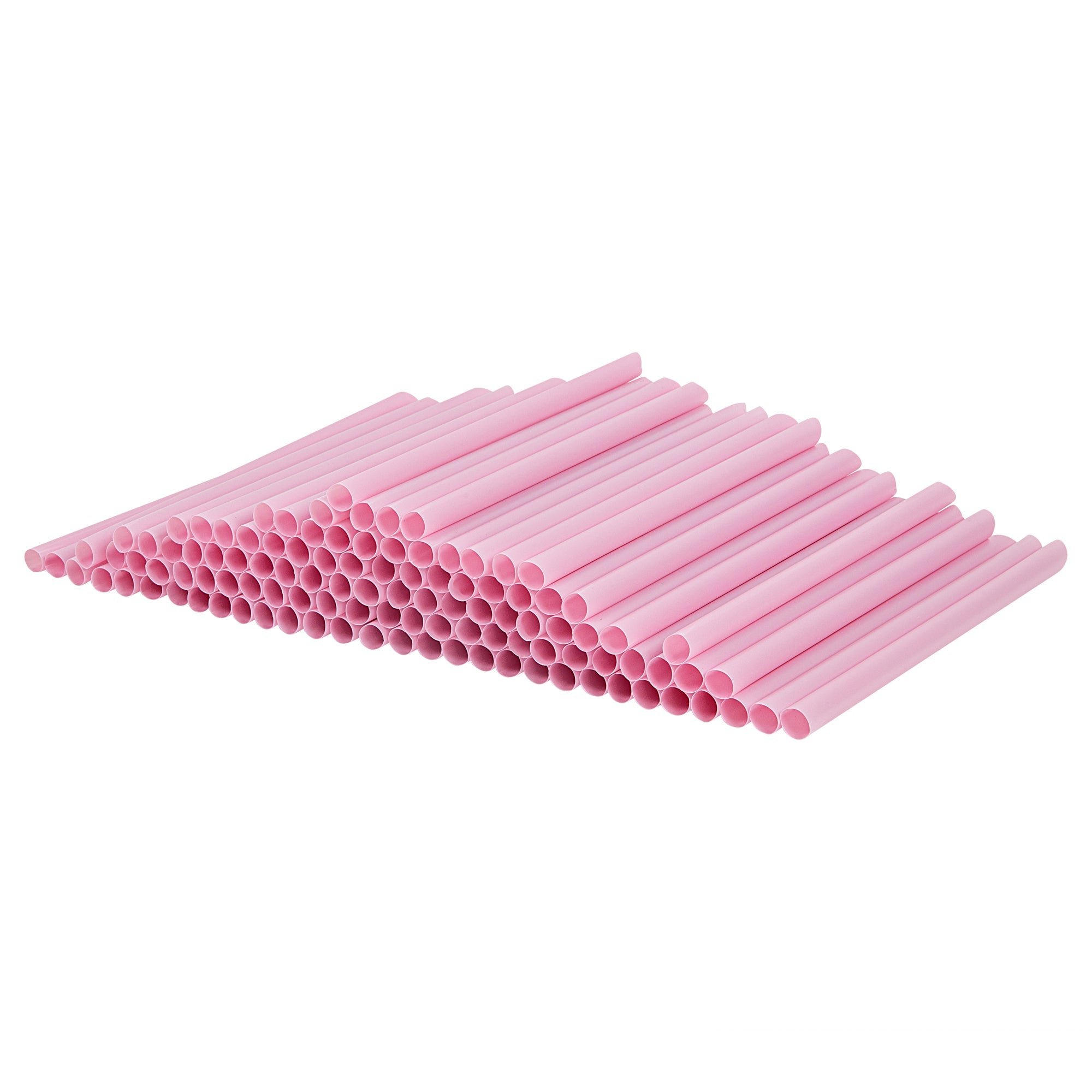 Basic Nature Pink PLA Plastic Extra Wide Boba Straw - Unwrapped, Compostable, Pointed - 9" - 1000 count box