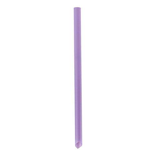 Basic Nature Purple PLA Plastic Extra Wide Boba Straw - Unwrapped, Compostable, Pointed - 9" - 100 count box