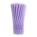 Basic Nature Purple PLA Plastic Extra Wide Boba Straw - Unwrapped, Compostable, Pointed - 9" - 100 count box