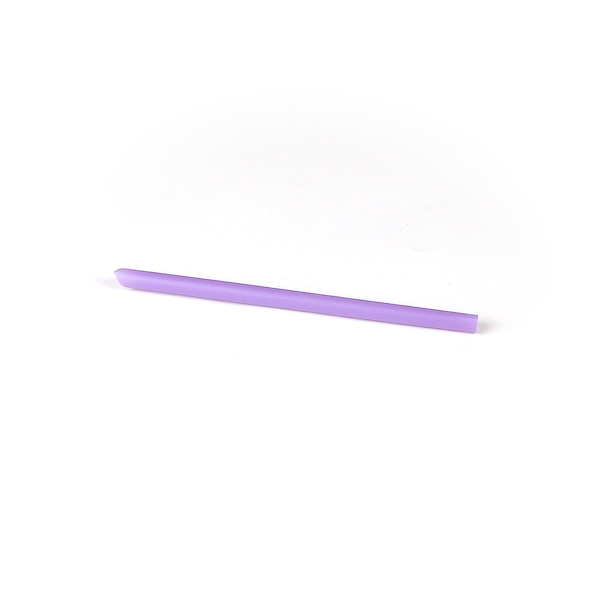 Basic Nature Purple PLA Plastic Extra Wide Boba Straw - Unwrapped, Compostable, Pointed - 9" - 100 count box