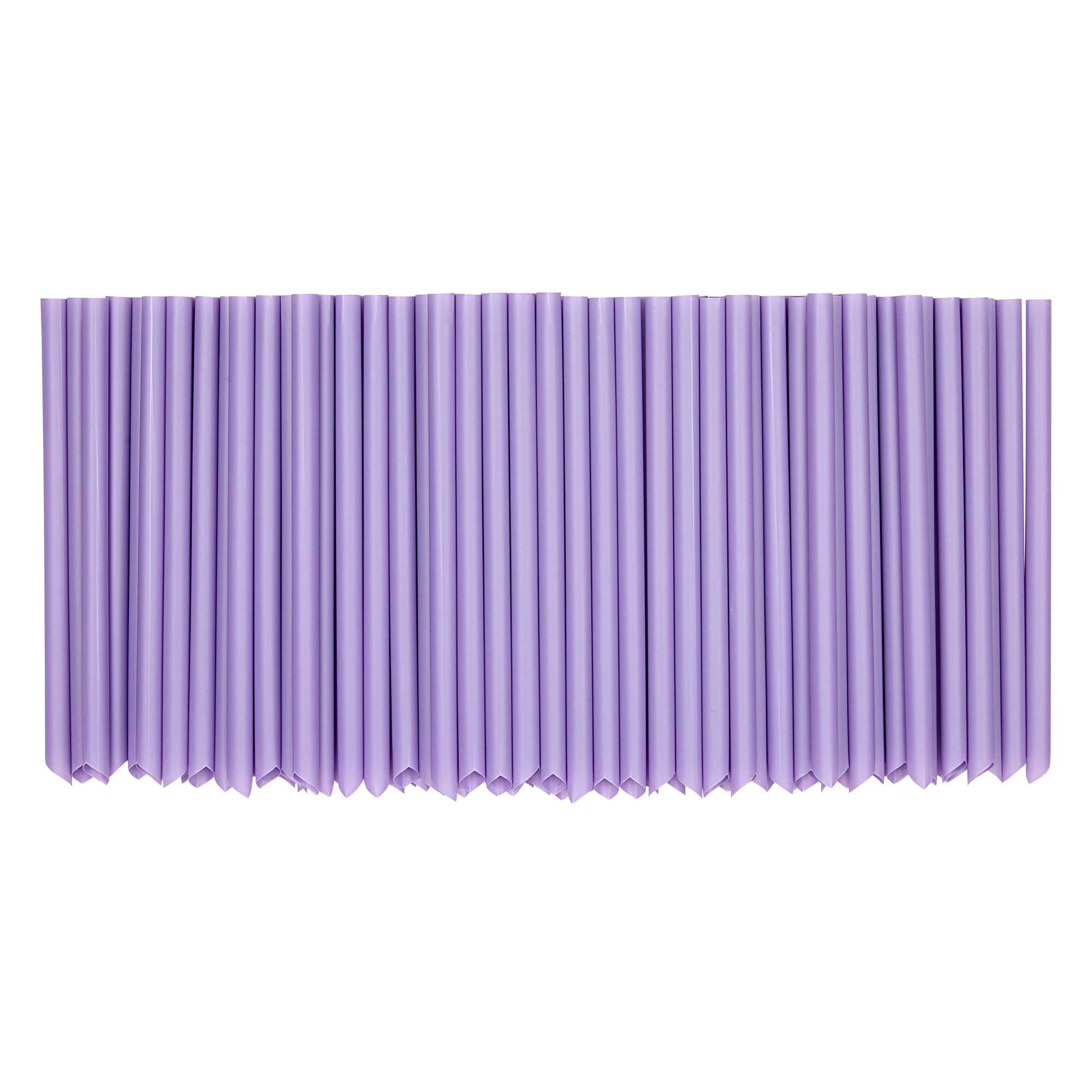 Basic Nature Purple PLA Plastic Extra Wide Boba Straw - Unwrapped, Compostable, Pointed - 9" - 100 count box