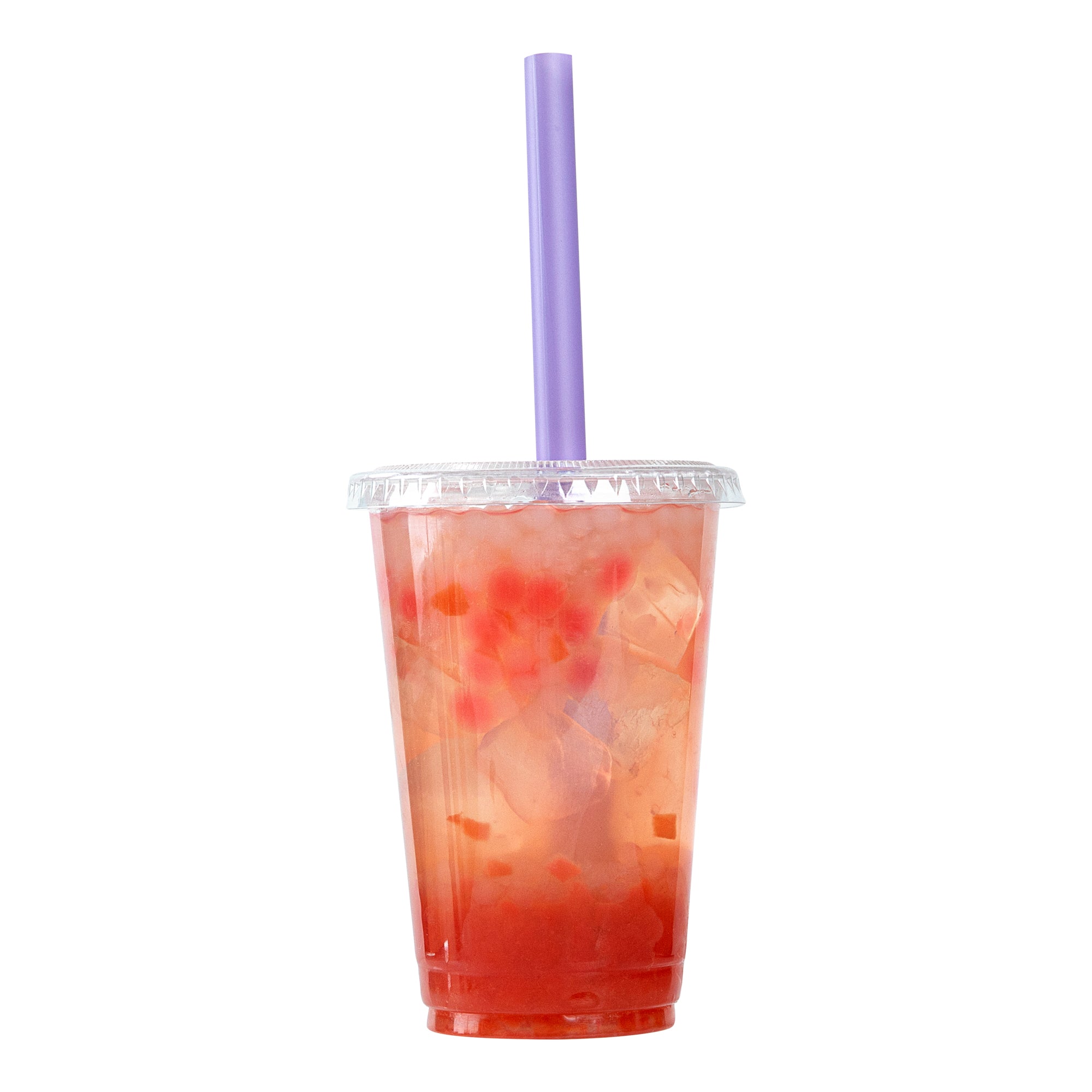 Basic Nature Purple PLA Plastic Extra Wide Boba Straw - Unwrapped, Compostable, Pointed - 9" - 1000 count box