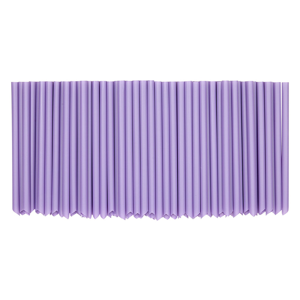 Basic Nature Purple PLA Plastic Extra Wide Boba Straw - Unwrapped, Compostable, Pointed - 9" - 1000 count box