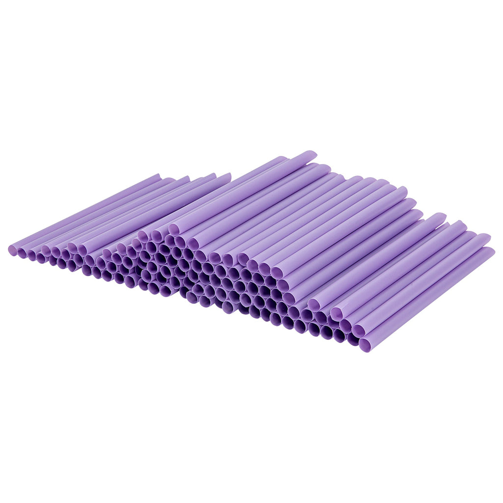 Basic Nature Purple PLA Plastic Extra Wide Boba Straw - Unwrapped, Compostable, Pointed - 9" - 1000 count box