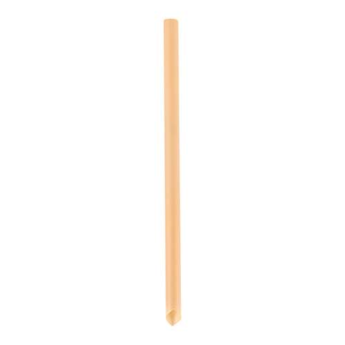Basic Nature Orange PLA Plastic Extra Wide Boba Straw - Unwrapped, Compostable, Pointed - 9" - 100 count box