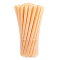 Basic Nature Orange PLA Plastic Extra Wide Boba Straw - Unwrapped, Compostable, Pointed - 9" - 100 count box