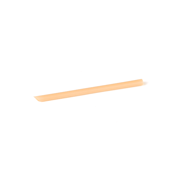 Basic Nature Orange PLA Plastic Extra Wide Boba Straw - Unwrapped, Compostable, Pointed - 9" - 100 count box