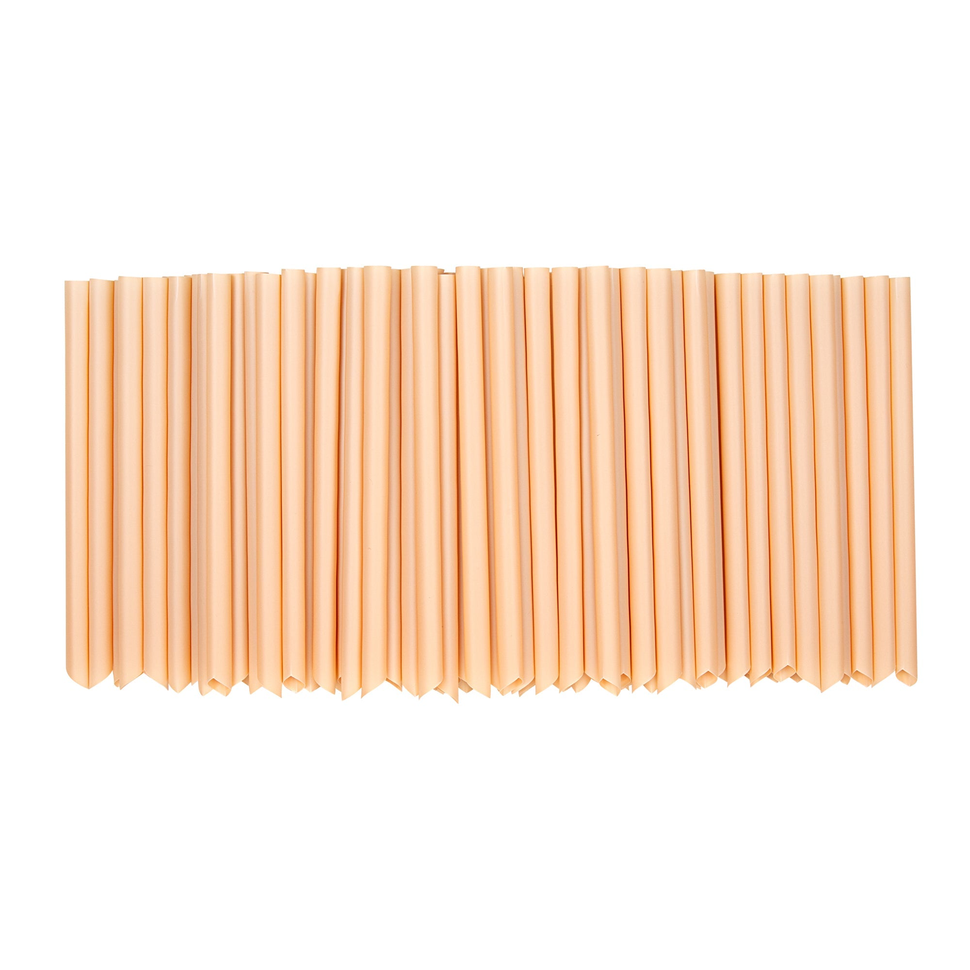 Basic Nature Orange PLA Plastic Extra Wide Boba Straw - Unwrapped, Compostable, Pointed - 9" - 1000 count box
