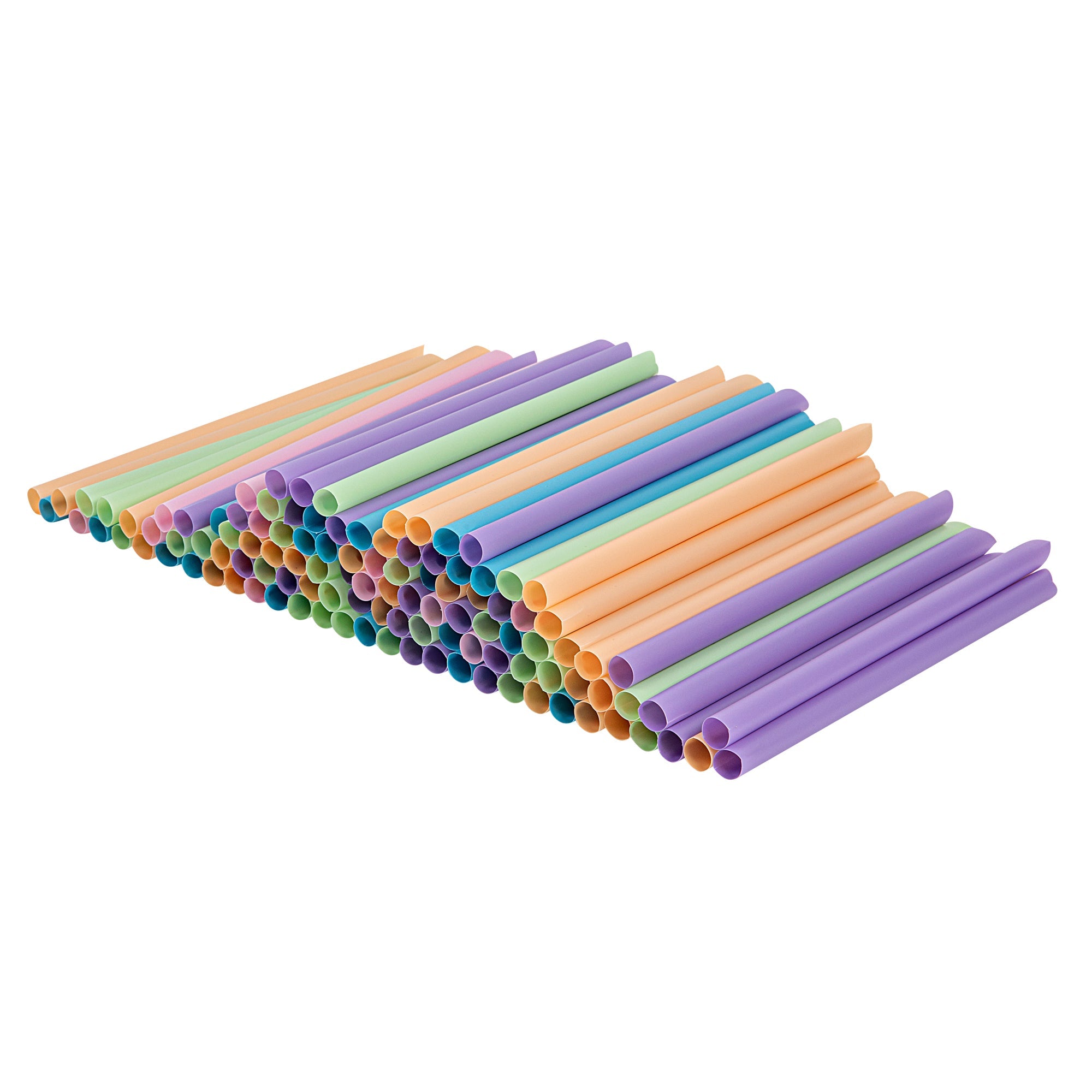 Basic Nature Assorted PLA Plastic Straw - Unwrapped, Compostable, Pointed - 9" - 100 count box