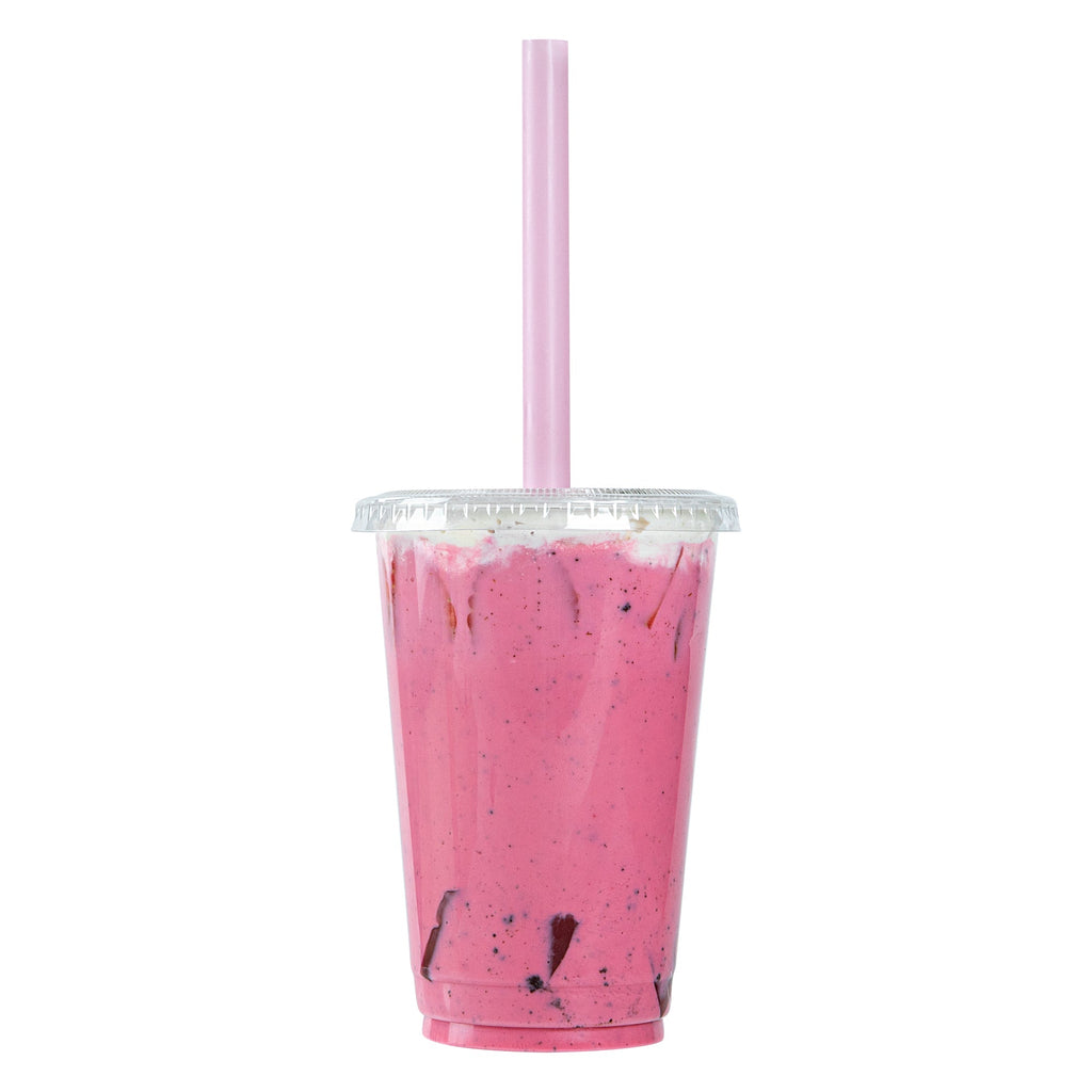 Basic Nature Assorted PLA Plastic Straw - Unwrapped, Compostable, Pointed - 9" - 1000 count box