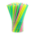 Basic Nature Assorted PLA Plastic Spoon Straw - Unwrapped, Compostable - 8" - 100 count box