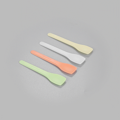Basic Nature Assorted CPLA Plastic Ice Cream Spoon - Heat-Resistant, Compostable - 4" - 100 count box