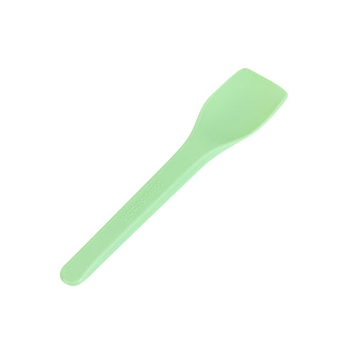 Basic Nature Green CPLA Plastic Ice Cream Spoon - Heat-Resistant, Compostable - 4" - 1000 count box