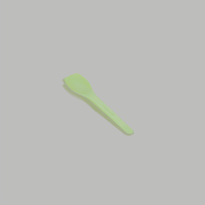 Basic Nature Green CPLA Plastic Ice Cream Spoon - Heat-Resistant, Compostable - 4" - 1000 count box