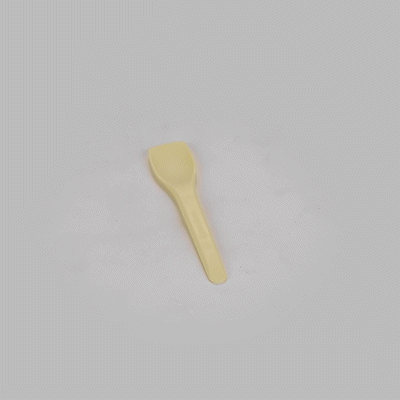 Basic Nature Yellow CPLA Plastic Ice Cream Spoon - Heat-Resistant, Compostable - 4" - 1000 count box