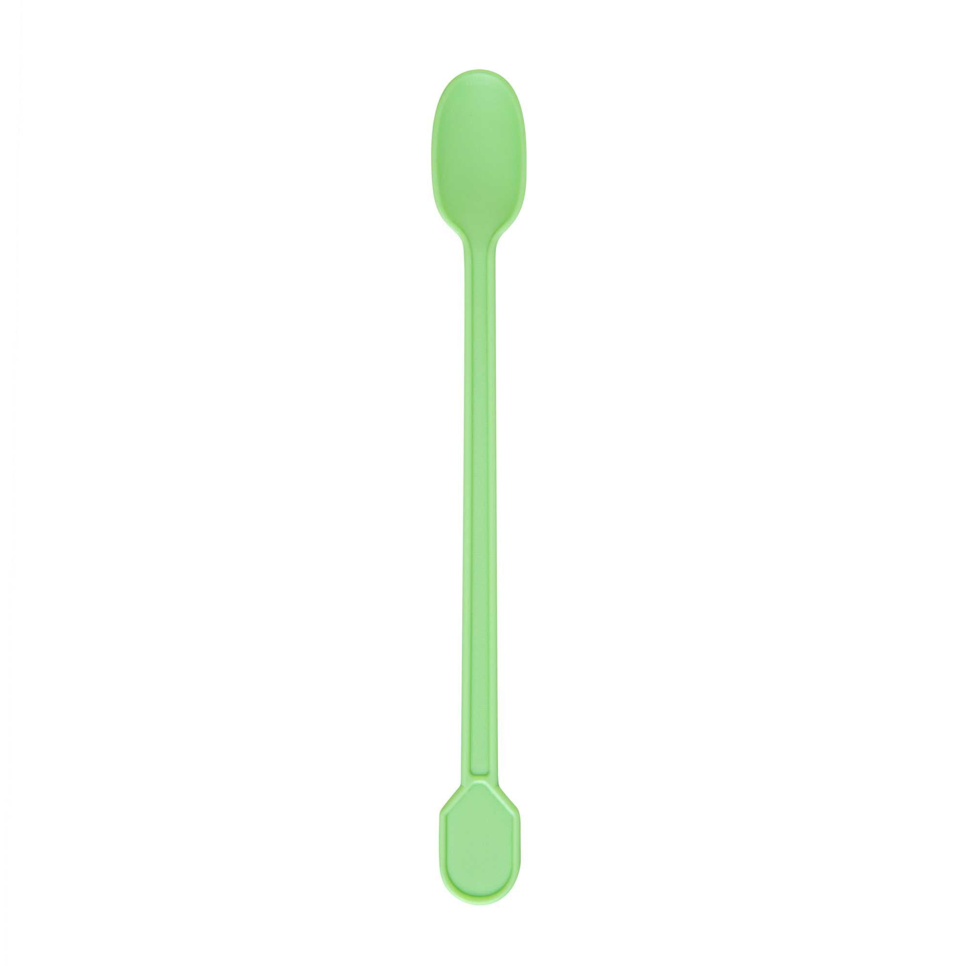 Basic Nature Green CPLA Plastic Coffee Stirrer / Spoon - Compostable - 4" - 100 count box