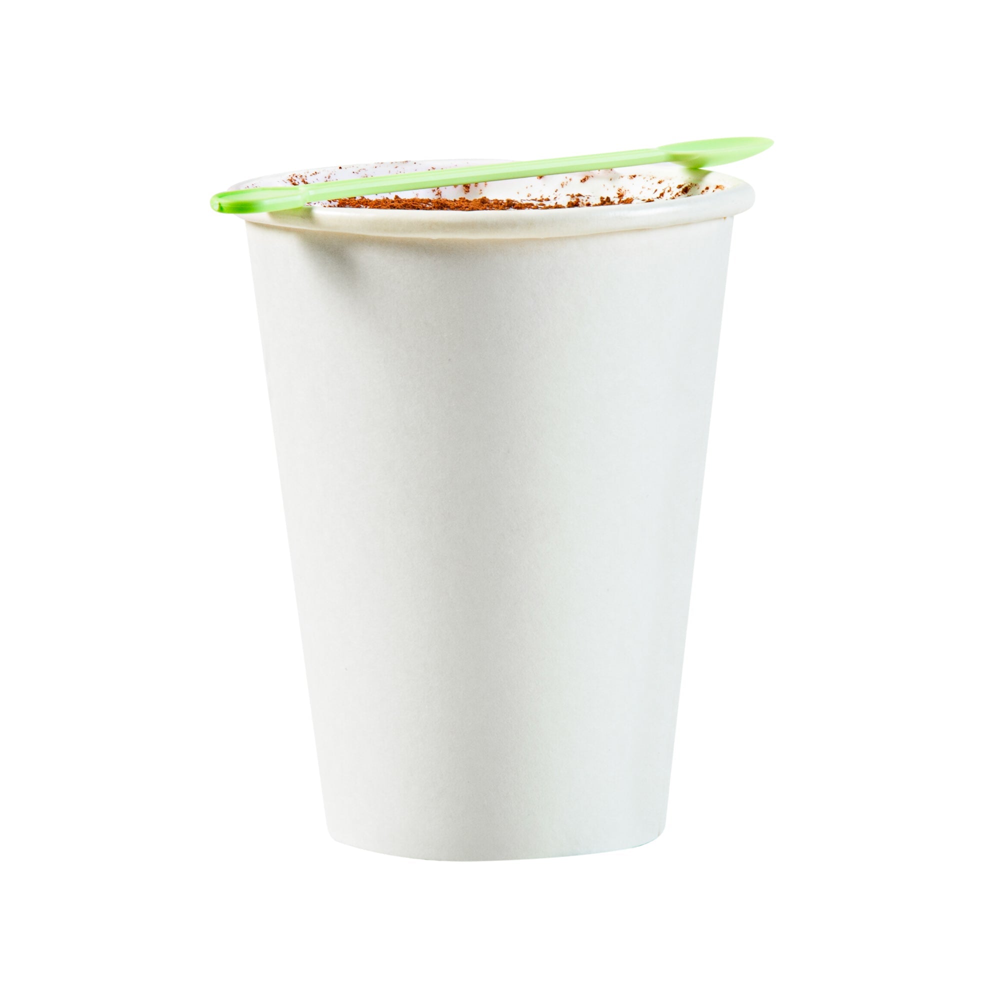 Basic Nature Green CPLA Plastic Coffee Stirrer / Spoon - Compostable - 4" - 1000 count box