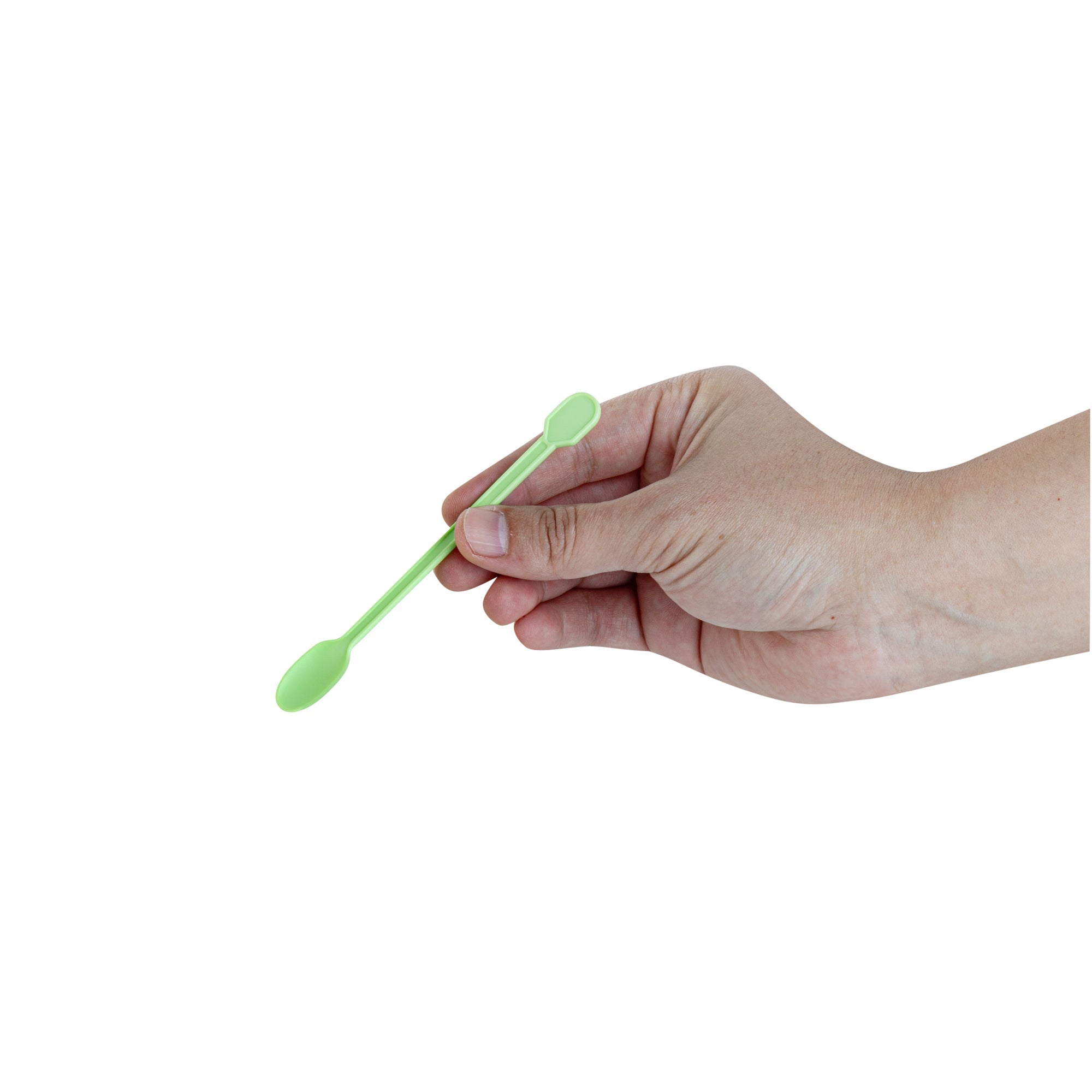 Basic Nature Green CPLA Plastic Coffee Stirrer / Spoon - Compostable - 4" - 1000 count box