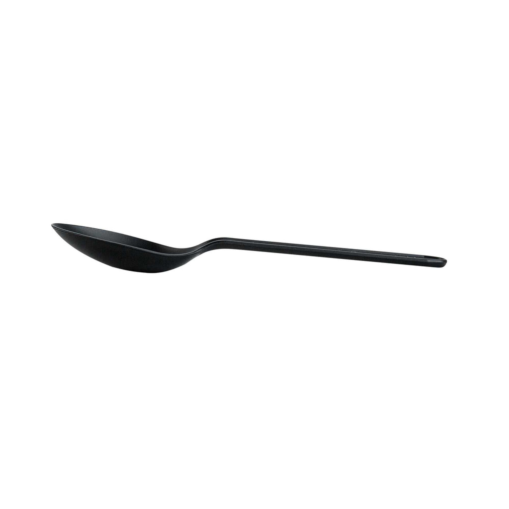 Basic Nature Black CPLA Plastic Dessert Spoon - Heat-Resistant, Compostable - 5" - 100 count box
