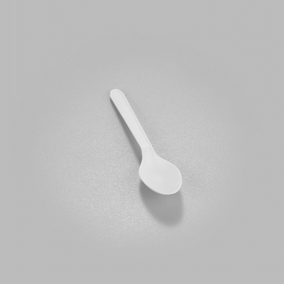 Basic Nature White CPLA Plastic Dessert Spoon - Heat-Resistant, Compostable - 4" - 1000 count box
