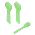 Basic Nature Green CPLA Plastic Mini Spoon - Heat-Resistant, Compostable - 4" - 100 count box