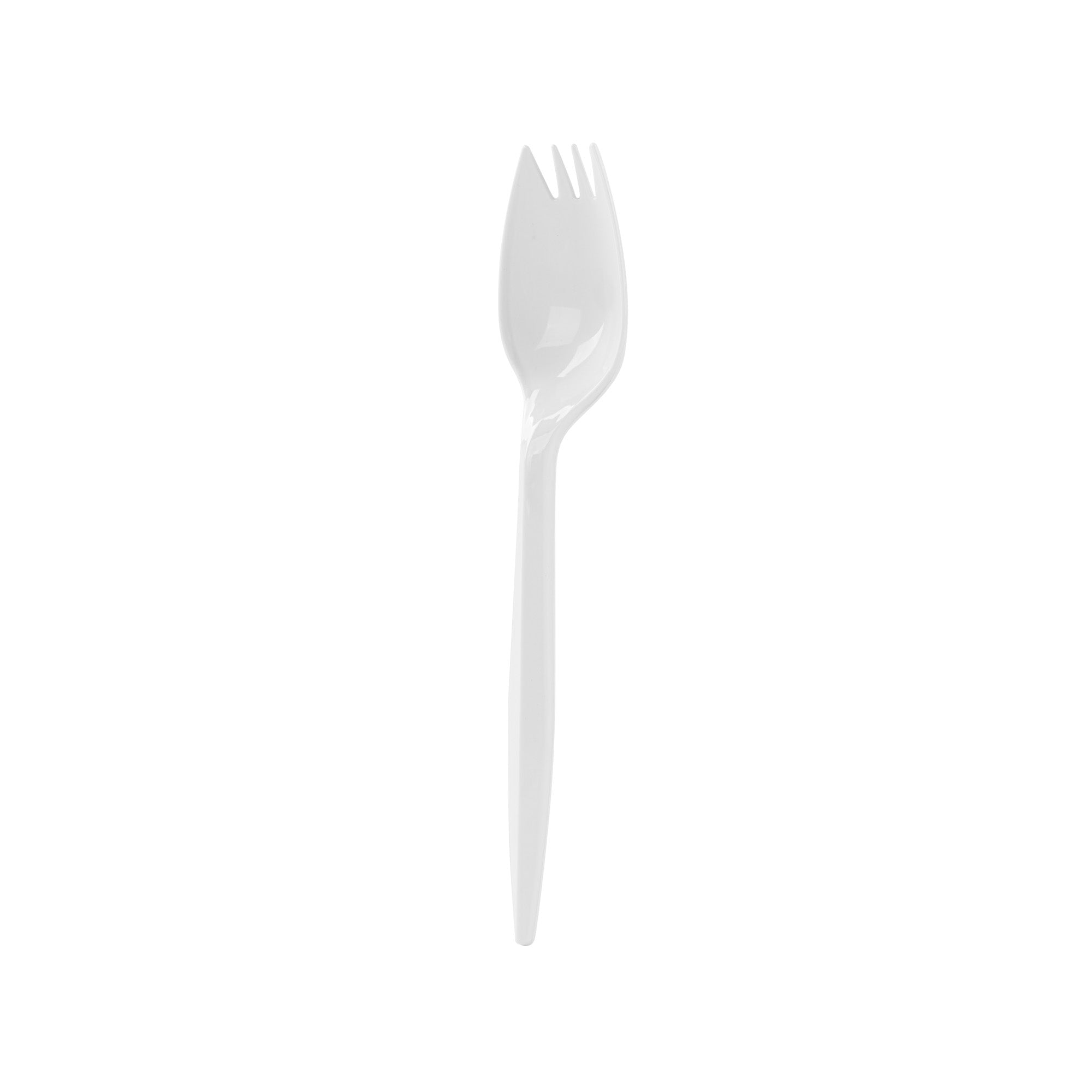 Chef 101 White Plastic Spork - with Napkin and Salt / Pepper Packets, Medium Weight, Wrapped - 5 1/4" - 500 count box