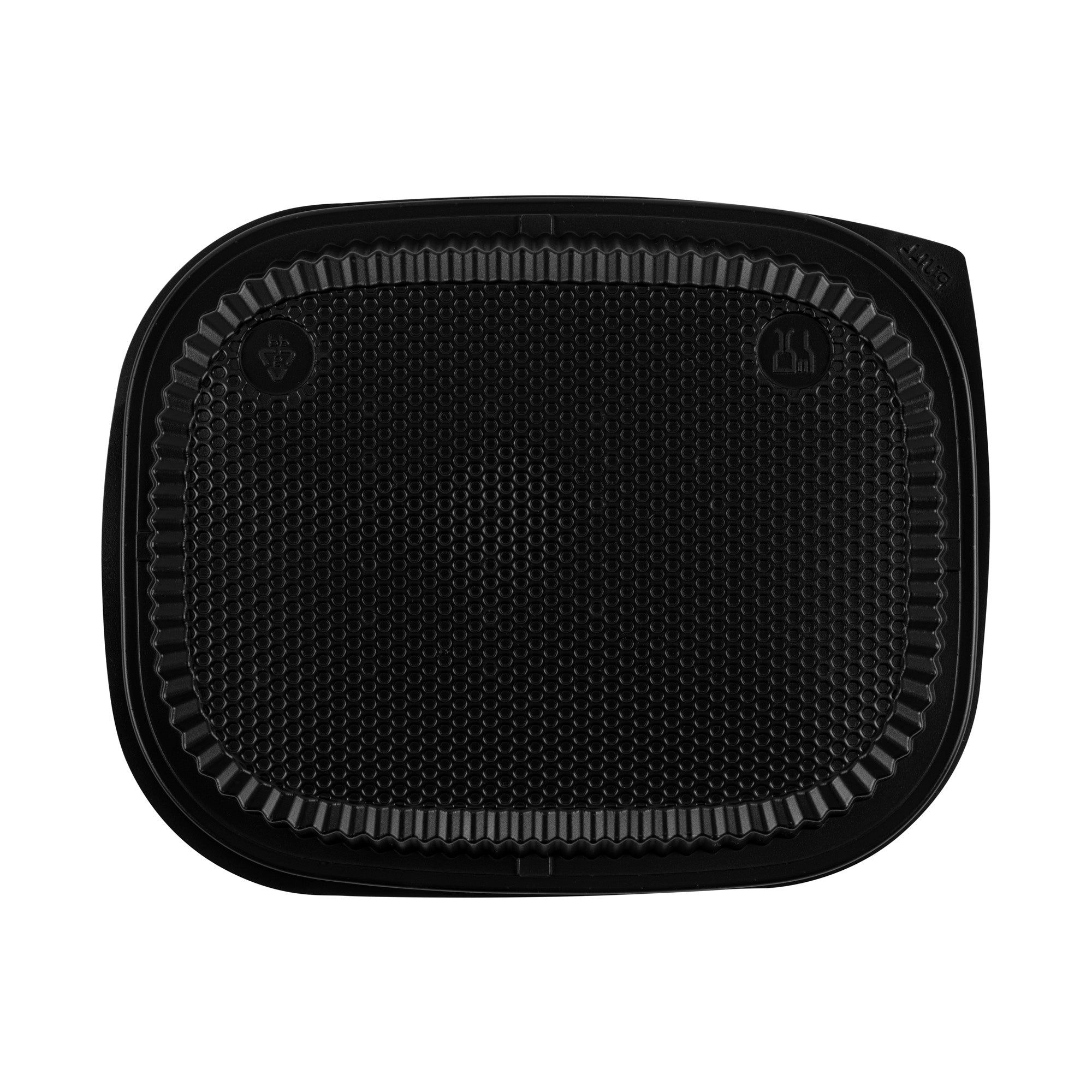 Chef 101 59 oz Rectangle Black Plastic Food Container - Microwavable - 13 1/2" x 9 1/2" x 1 1/2" - 20 count box