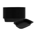 Chef 101 88 oz Rectangle Black Plastic Food Container - Microwavable - 13 1/2" x 9 1/2" x 2 1/4" - 100 count box