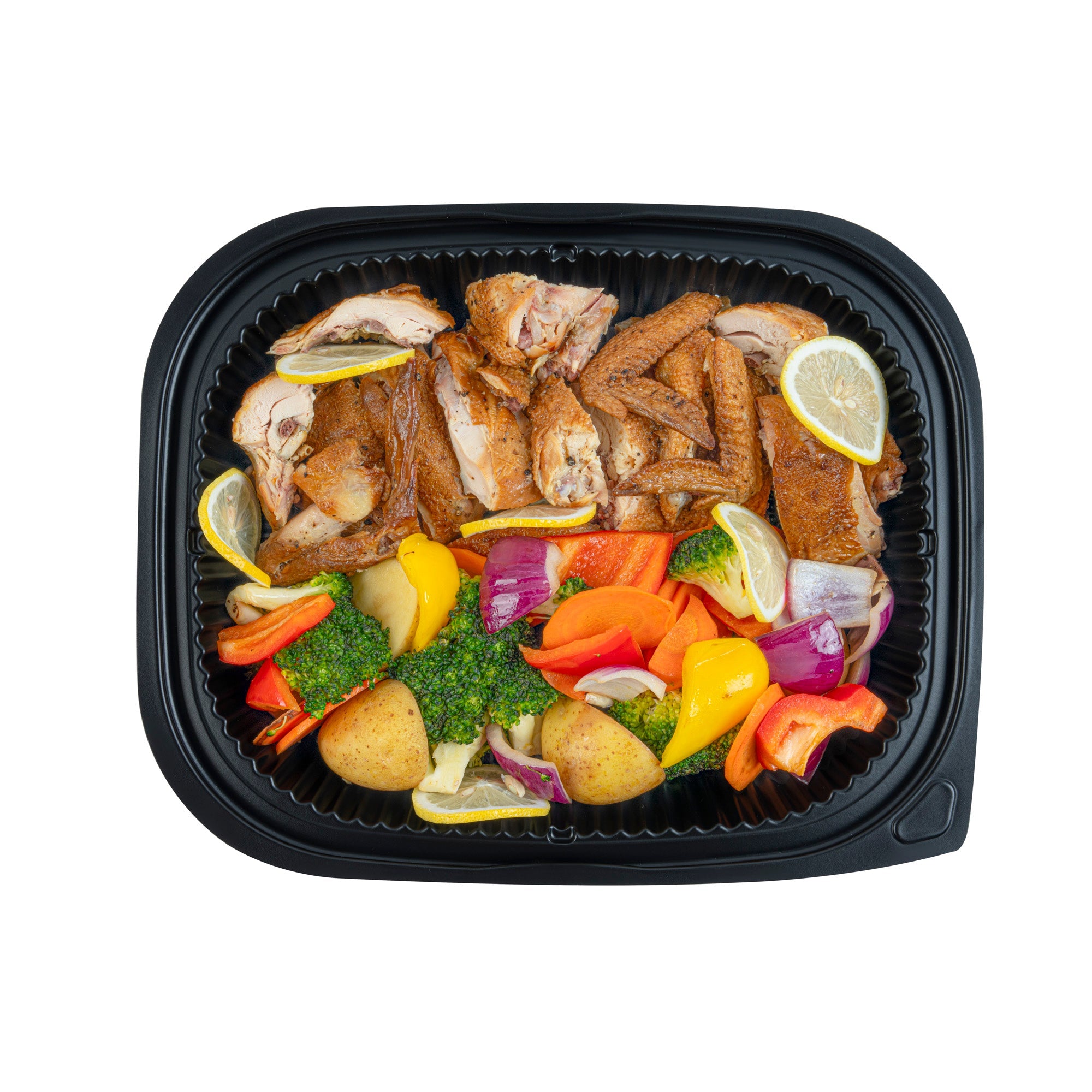 Chef 101 88 oz Rectangle Black Plastic Food Container - Microwavable - 13 1/2" x 9 1/2" x 2 1/4" - 100 count box