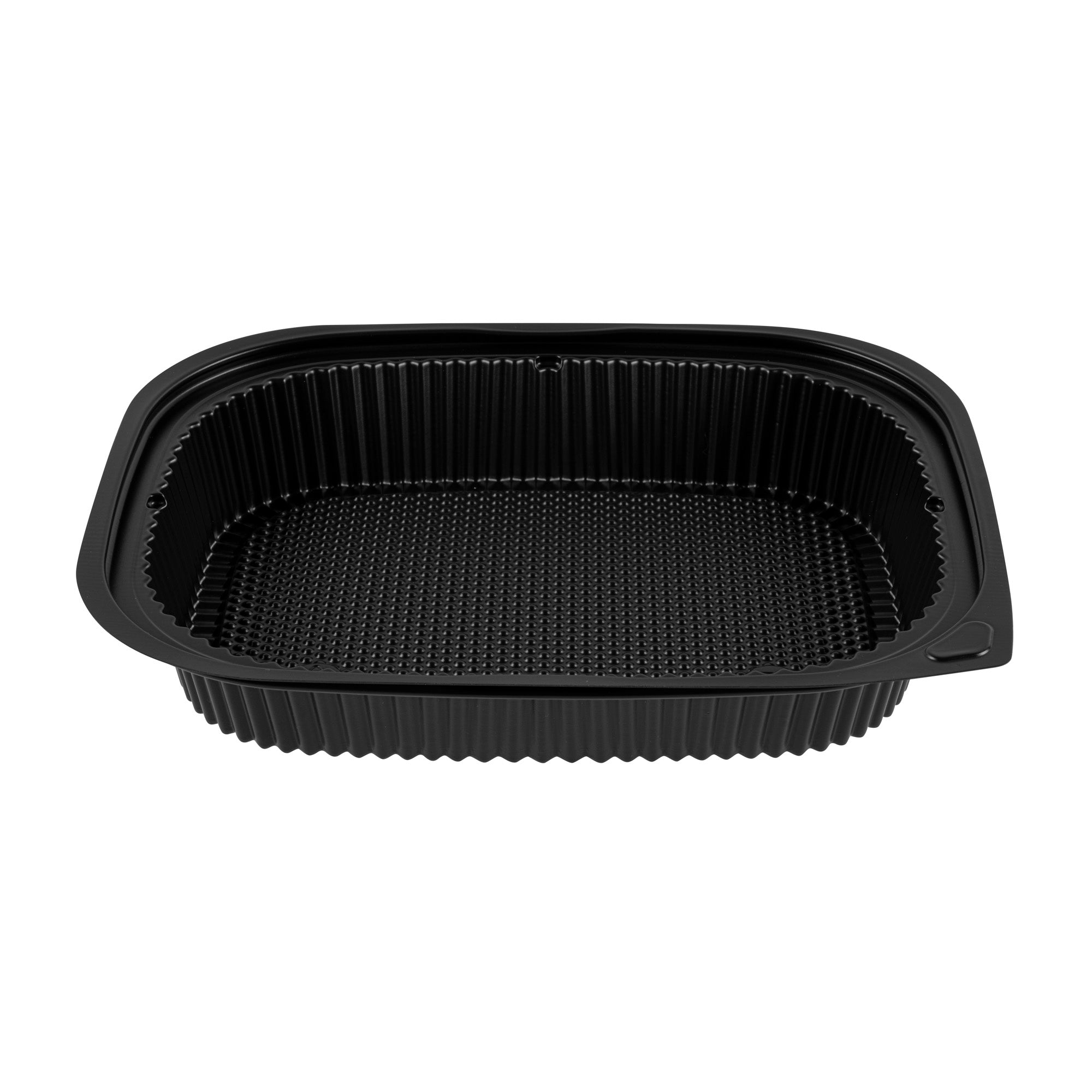 Chef 101 88 oz Rectangle Black Plastic Food Container - Microwavable - 13 1/2" x 9 1/2" x 2 1/4" - 100 count box