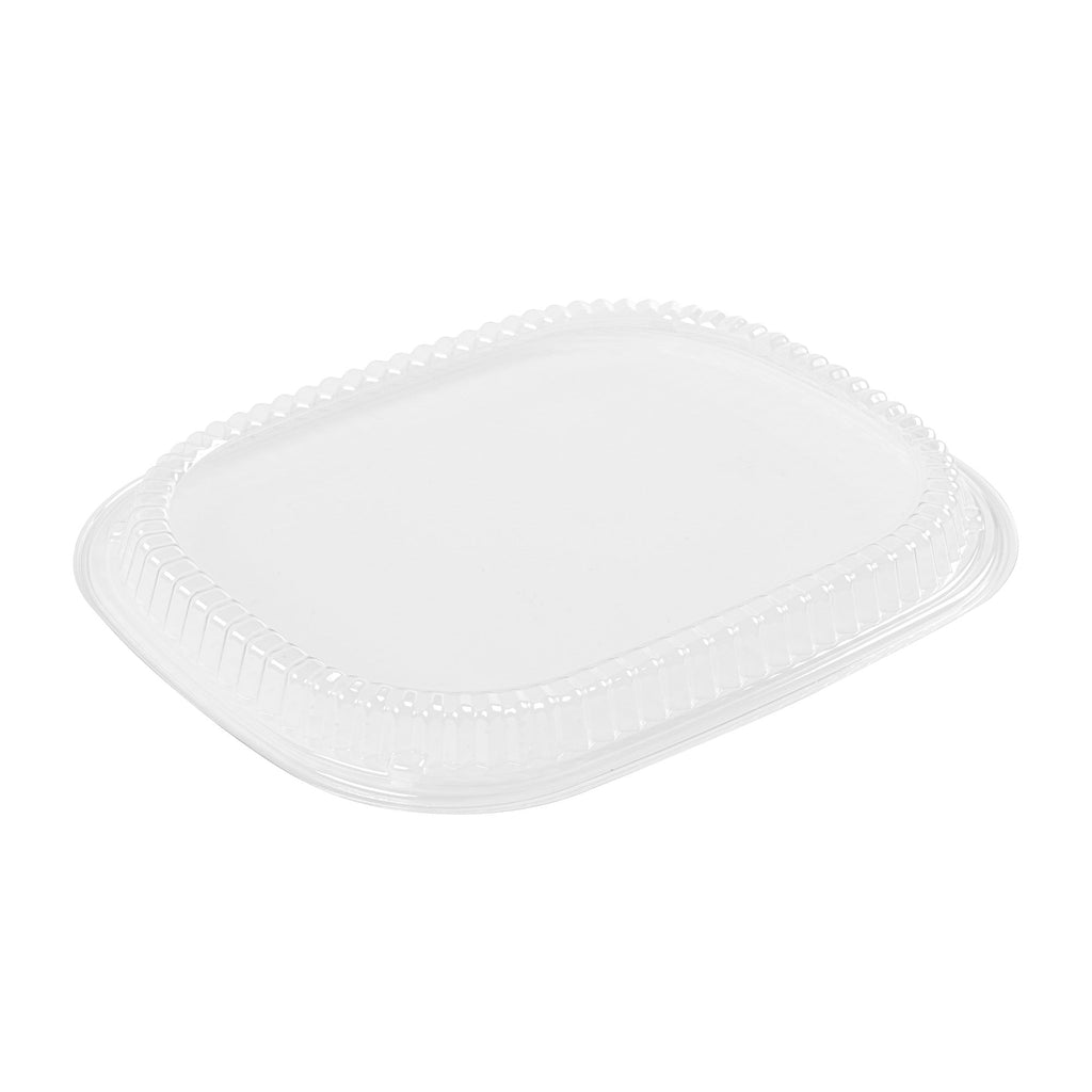 Chef 101 Rectangle Clear Plastic Lid - Microwavable, Fits 59 oz & 88 oz Food Containers - 13 1/2" x 9 1/2" x 1" - 20 count box