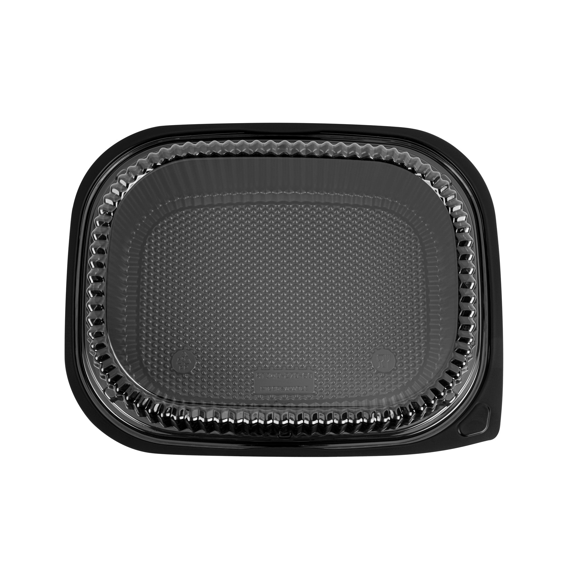 Chef 101 Rectangle Clear Plastic Lid - Microwavable, Fits 59 oz & 88 oz Food Containers - 13 1/2" x 9 1/2" x 1" - 20 count box