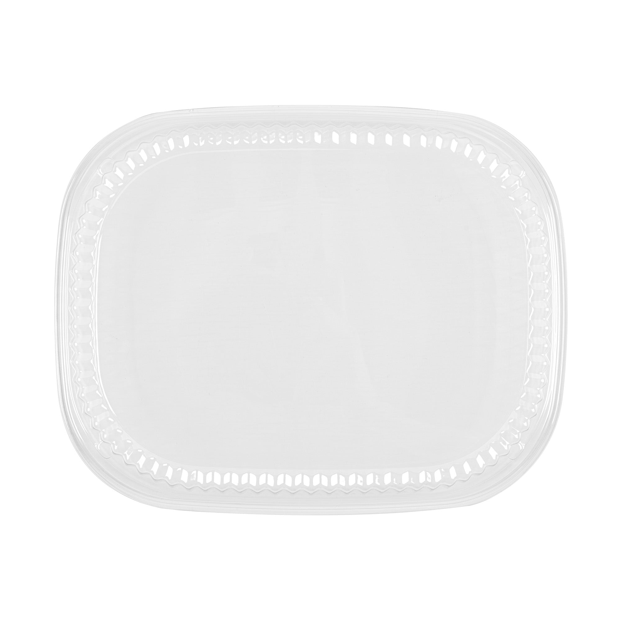 Chef 101 Rectangle Clear Plastic Lid - Microwavable, Fits 59 oz & 88 oz Food Containers - 13 1/2" x 9 1/2" x 1" - 20 count box