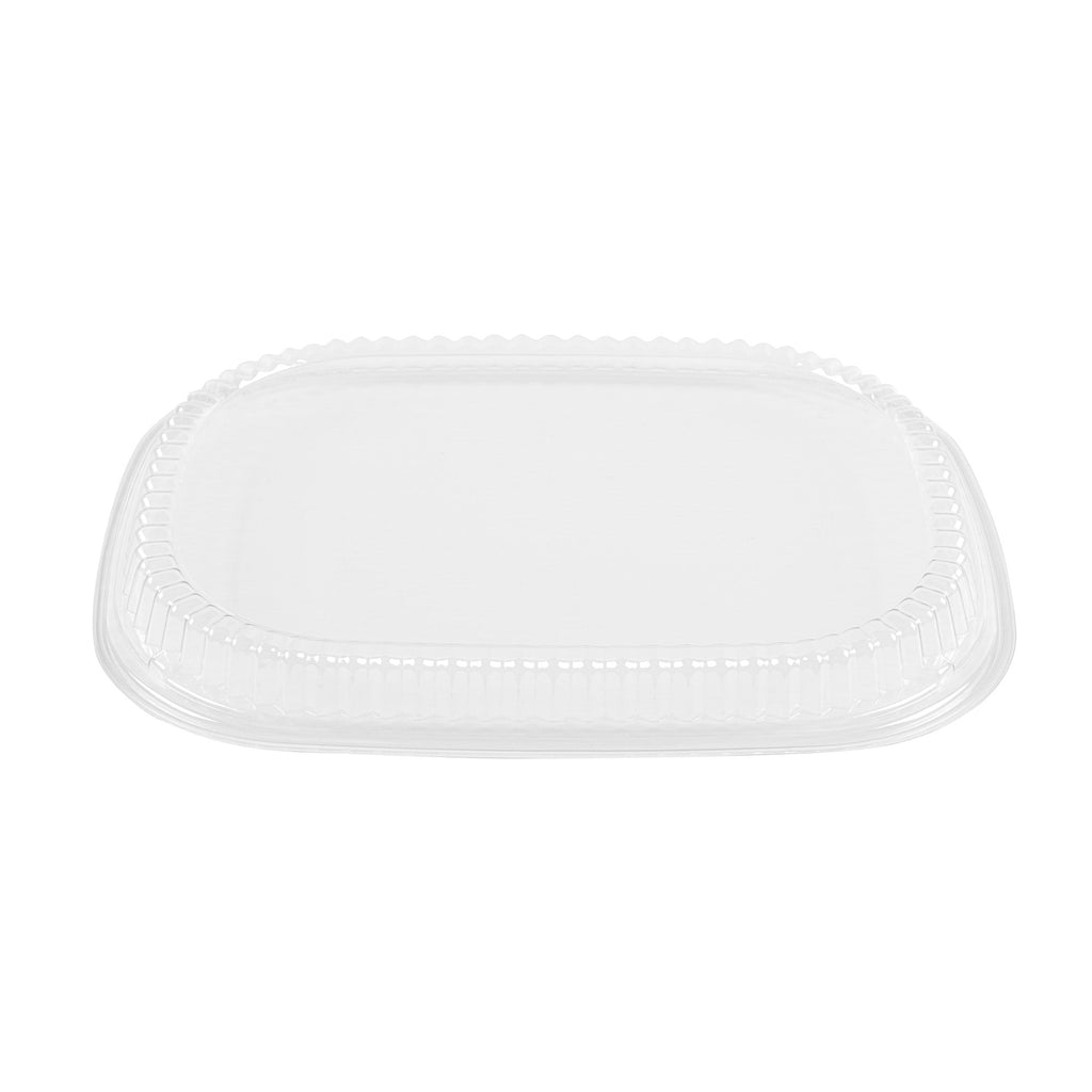 Chef 101 Rectangle Clear Plastic Lid - Microwavable, Fits 59 oz & 88 oz Food Containers - 13 1/2" x 9 1/2" x 1" - 100 count box