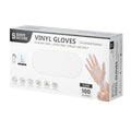 Serve Secure Clear Large Vinyl Gloves - Powder-Free, Latex-Free - 9" x 4 1/4" - 100 count box