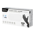 Serve Secure Black Medium Synmax Vinyl Gloves - Powder-Free, Latex-Free - 9" x 3 3/4" - 100 count box