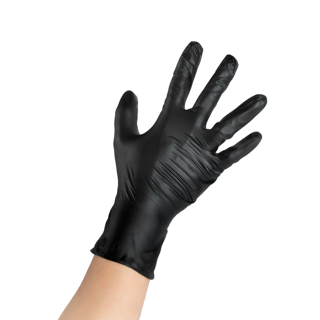 Serve Secure Black Large Synmax Vinyl Gloves - Powder-Free, Latex-Free - 9" x 4 1/4" - 1000 count box