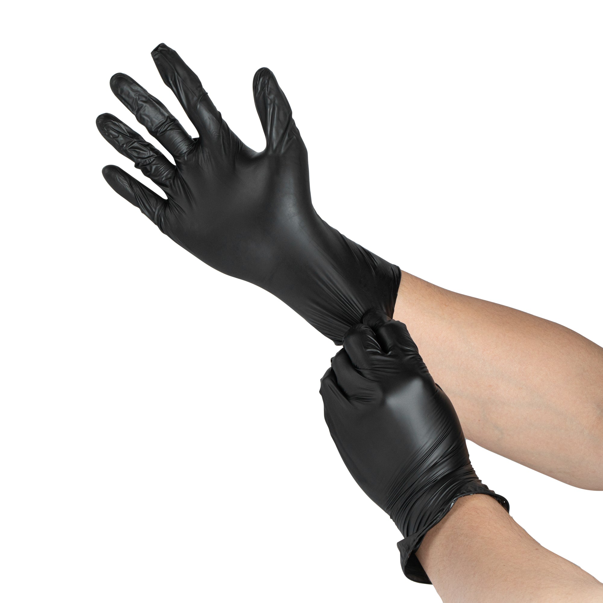 Serve Secure Black Large Synmax Vinyl Gloves - Powder-Free, Latex-Free - 9" x 4 1/4" - 1000 count box
