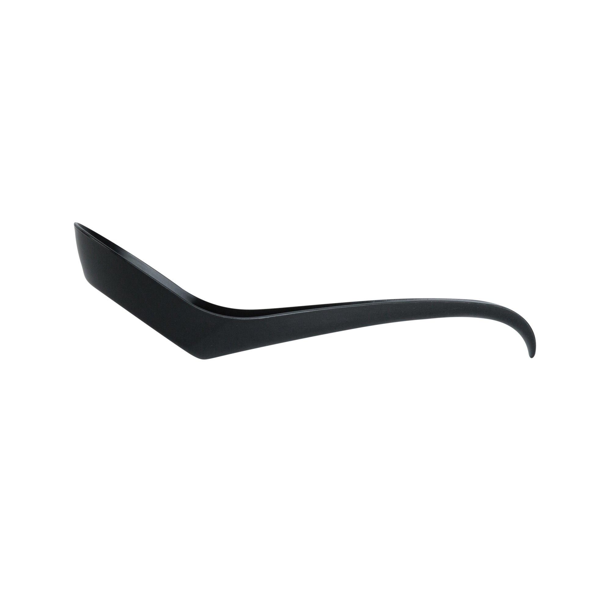 Chef 101 Black Plastic Asian Soup Spoon - 6 1/2" x 1 3/4" x 3 1/4" - 1000 count box