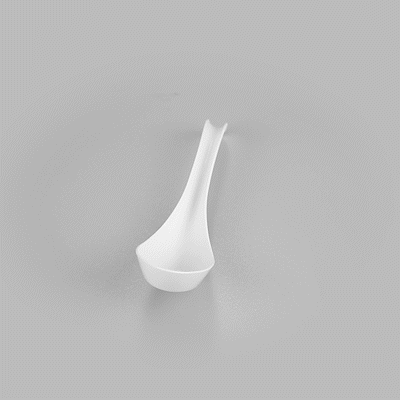 Chef 101 White Plastic Asian Soup Spoon - 6 1/2" x 1 3/4" x 3 1/4" - 1000 count box