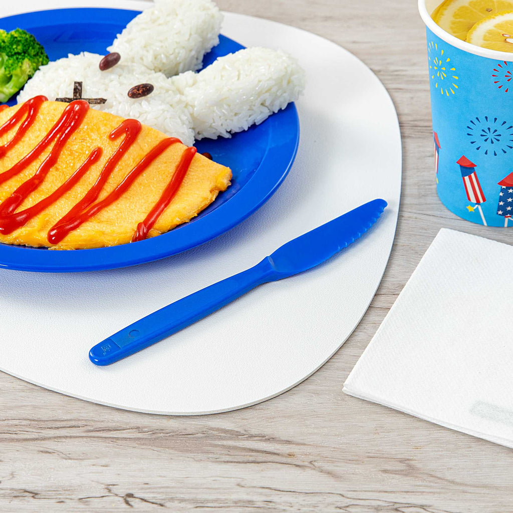 RW Kids Blue Plastic Knife - 7" - 10 count box