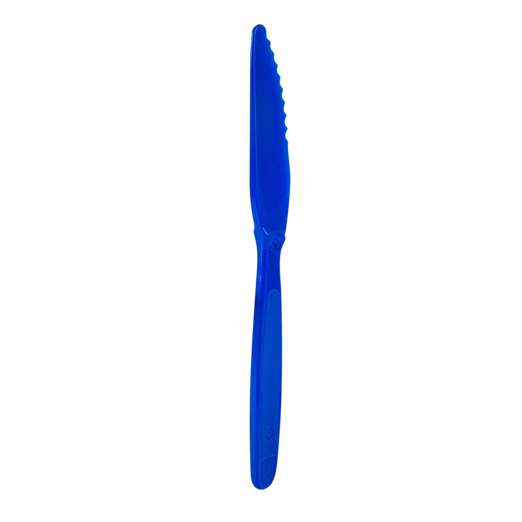 RW Kids Blue Plastic Knife - 7" - 10 count box