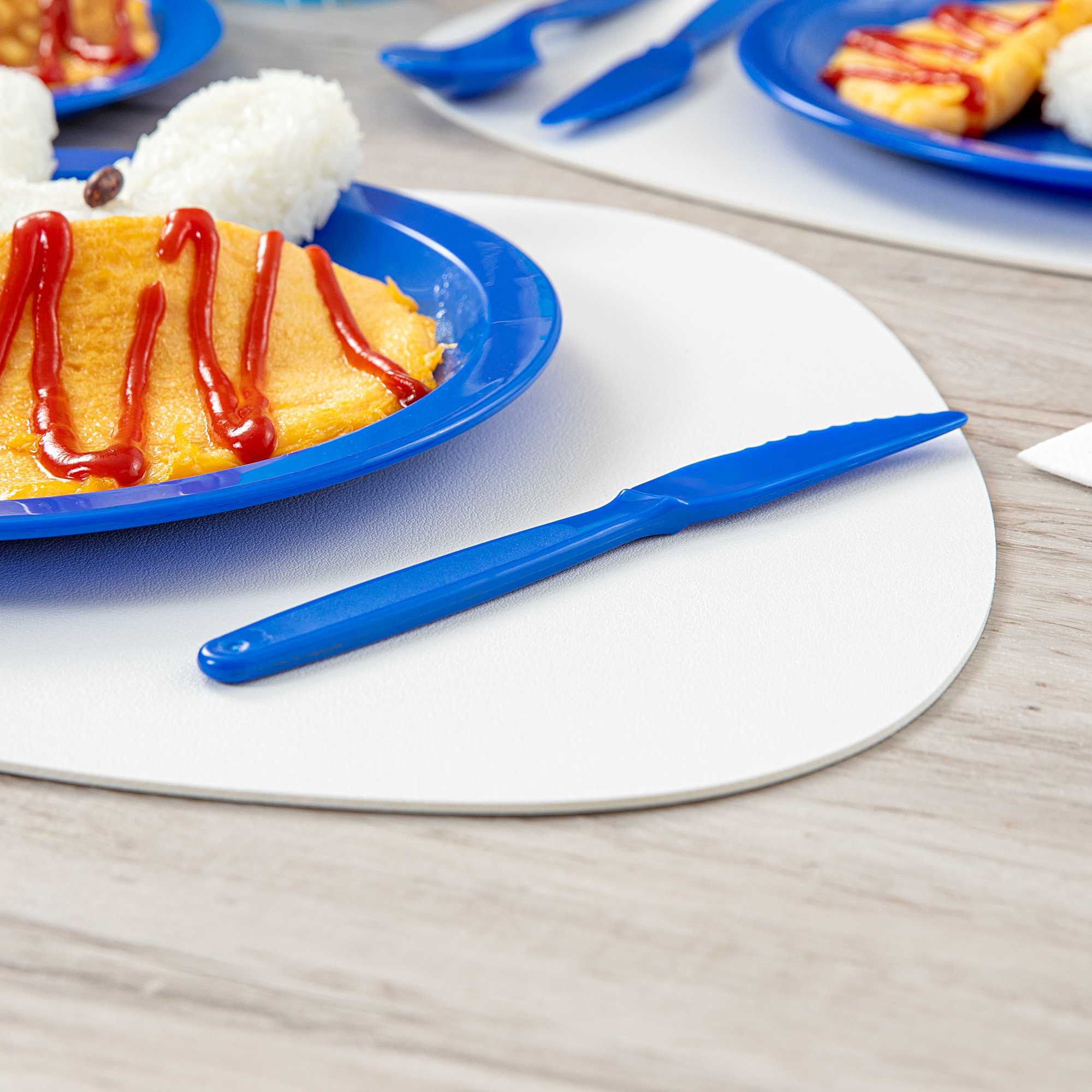 RW Kids Blue Plastic Knife - 7" - 10 count box