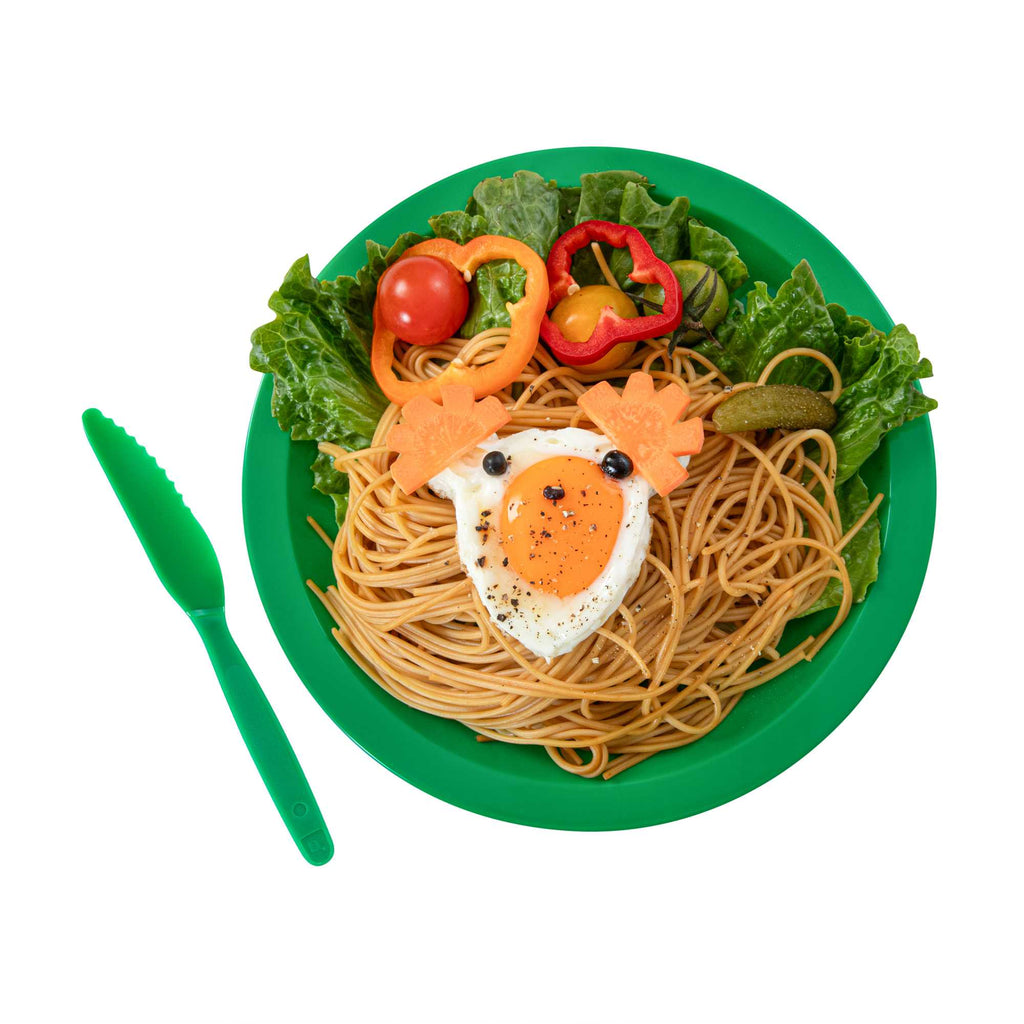 RW Kids Green Plastic Knife - 7" - 10 count box