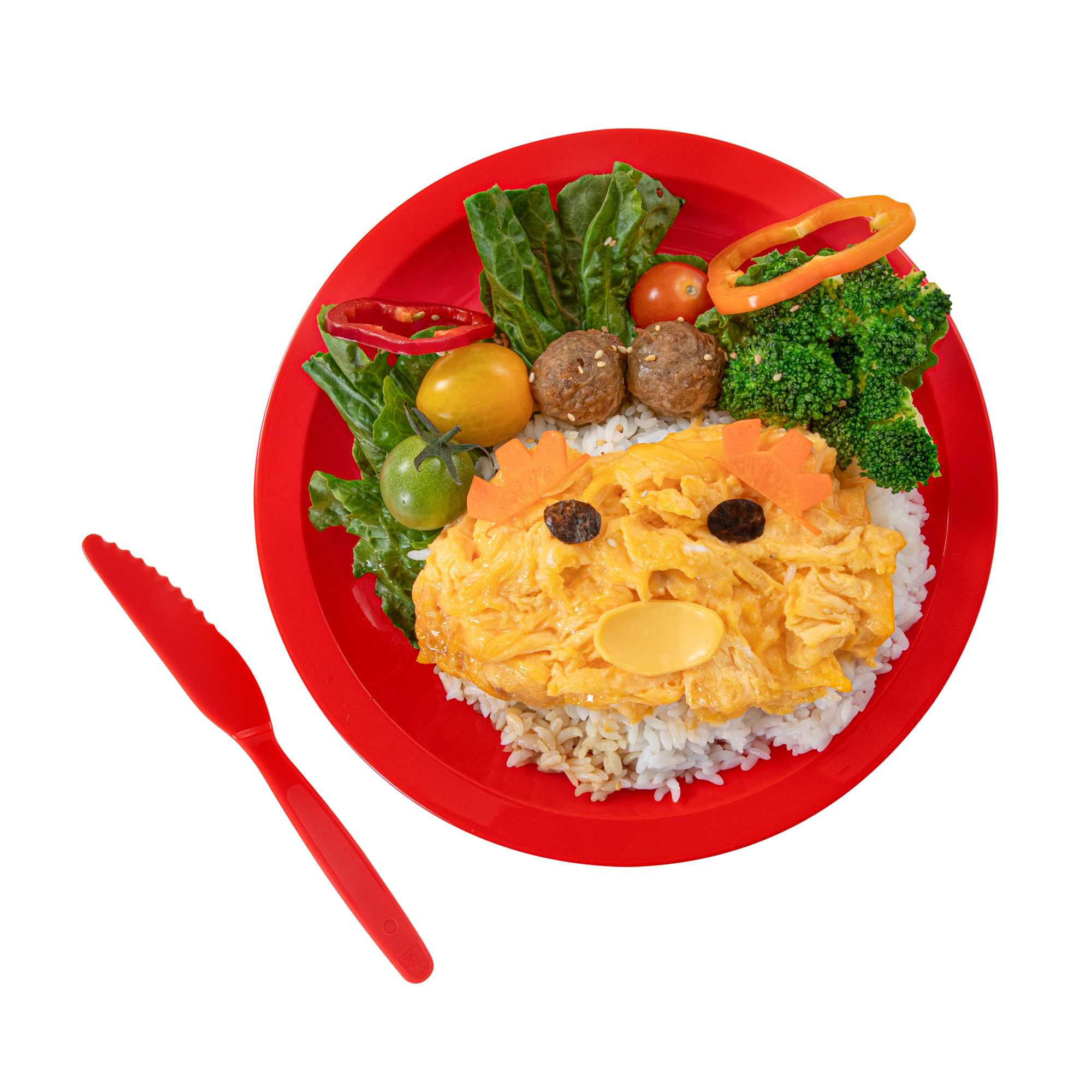 RW Kids Red Plastic Knife - 7" - 10 count box