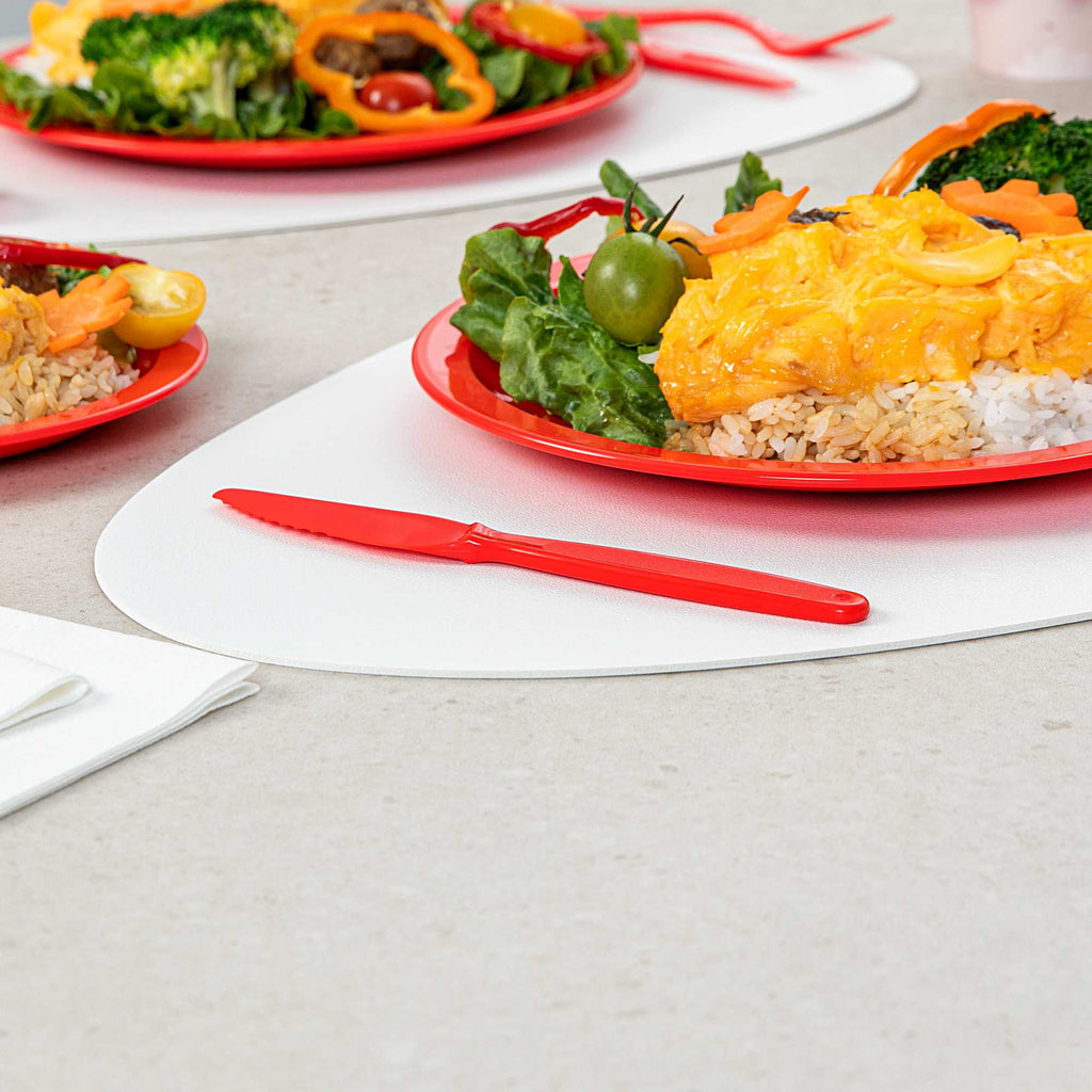 RW Kids Red Plastic Knife - 7" - 10 count box