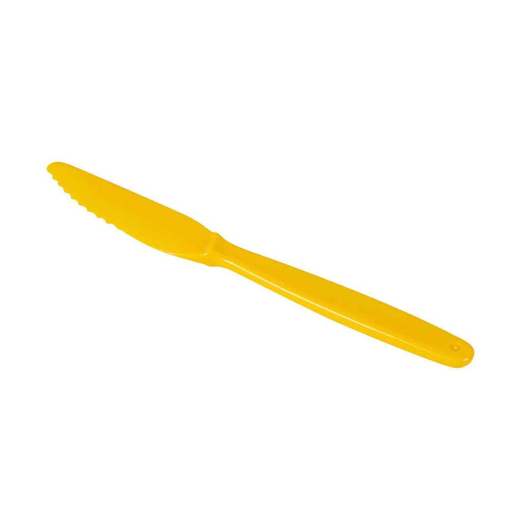 RW Kids Yellow Plastic Knife - 7" - 10 count box