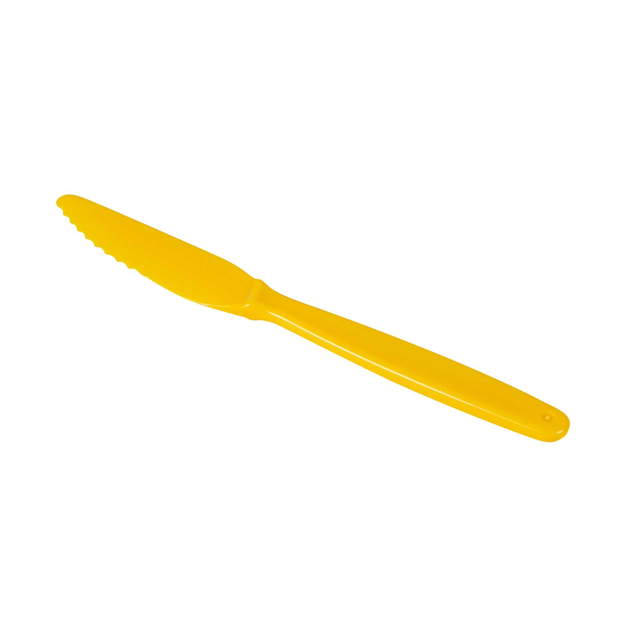 RW Kids Yellow Plastic Knife - 7" - 10 count box