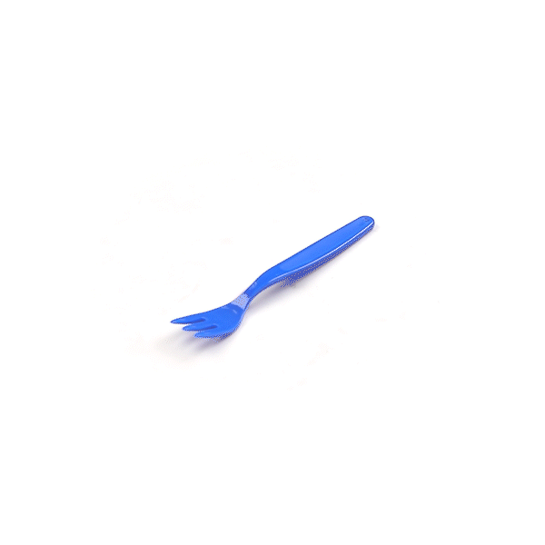 RW Kids Blue Plastic Fork - 6 3/4" - 10 count box